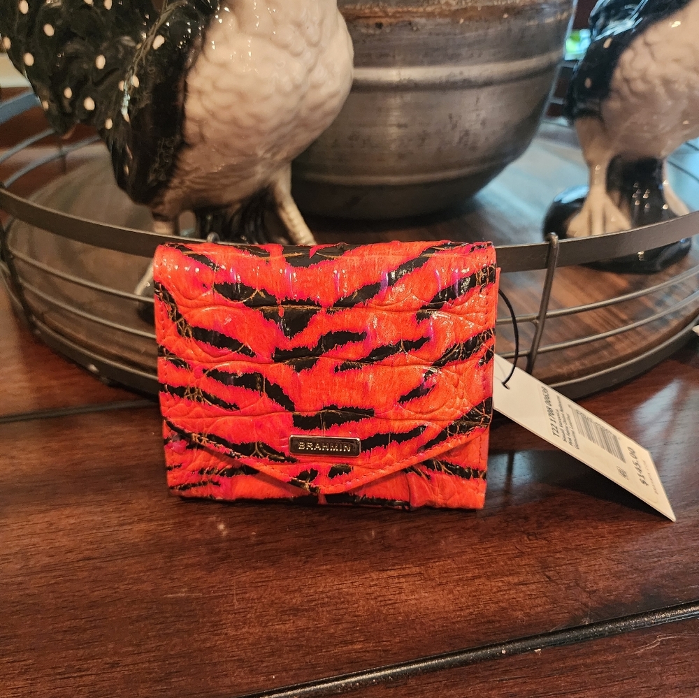 BRAHMIN Pink Feline Veronica wallet